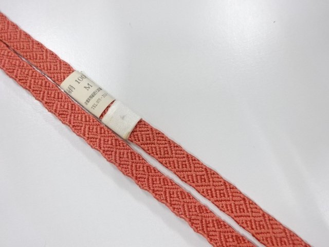  未使用品　正絹　帯留め用　手組三分紐